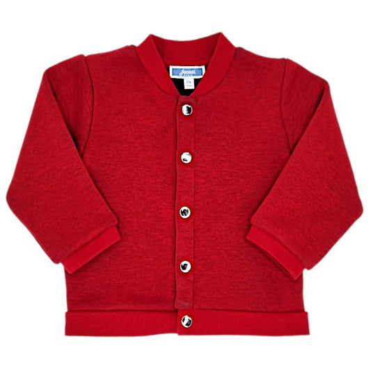 Sweat à pressions bébé garçon rouge, taille 12 mois, marque Jacadi - seconde main haut de gamme