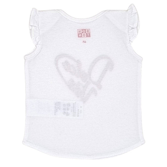 T-shirt bébé blanc "Dolce Vita" Bonton, vue de dos, fille 6 mois