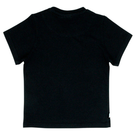 T-shirt bébé noir signature imprimée Boss, vue de dos, garçon 18 mois