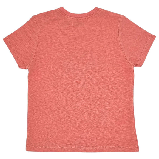 T-shirt bébé orange manches courtes IKKS, vue de dos, garçon 18 mois