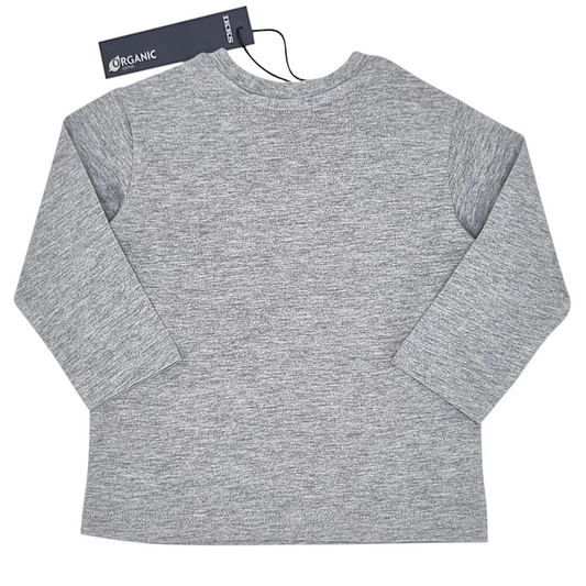 T-shirt bébé garçon IKKS 6 mois, gris, en coton bio et viscose