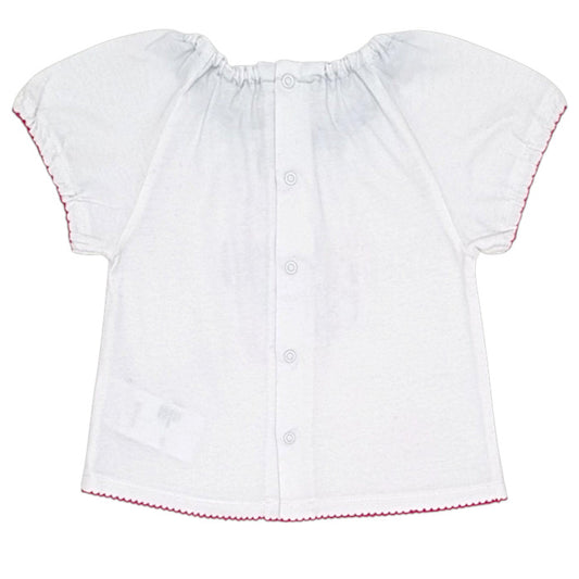 T-shirt bébé blanc en coton Kenzo, vue de dos, fille 12 mois
