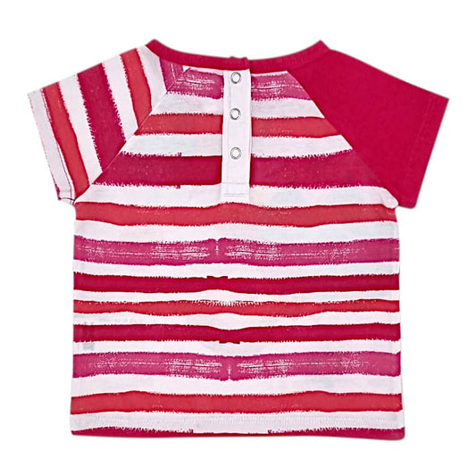 Tee-shirt multicolore manches courtes, Desigual, fille 6 mois, dos rayé