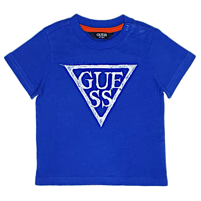 T-shirt Guess bébé garçon 6-9 mois d'occasion bleu signature