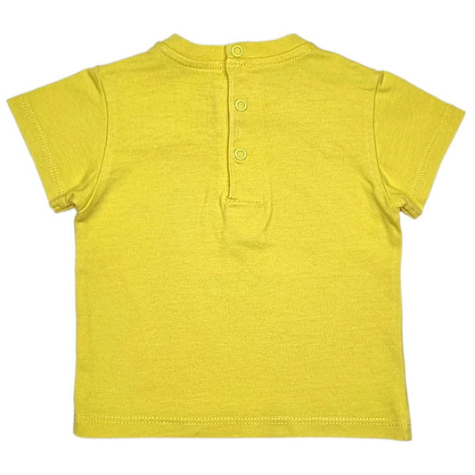 Tee-shirt jaune illustration tigre, Kenzo, 6 mois, vue de dos, vêtement bébé garçon marque chic, seconde haut de gamme à prix doux