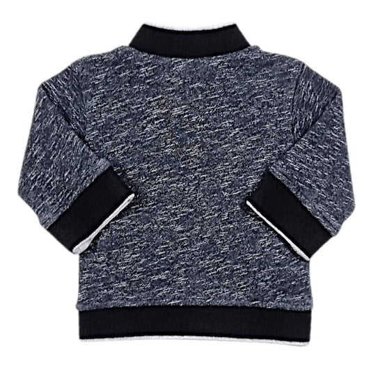 Veste réversible gris chiné IKKS bébé garçon 3 mois