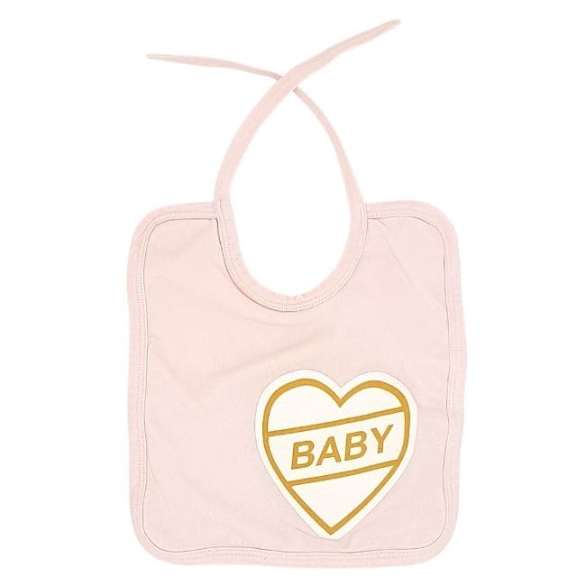 Bavoir bébé fille rose motif cœur, taille taille unique, marque Bonton - seconde main haut de gamme