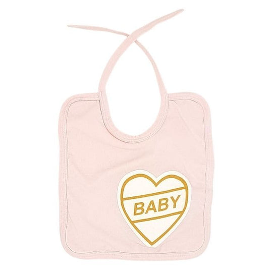 Bavoir bébé fille rose motif cœur, taille taille unique, marque Bonton - seconde main haut de gamme
