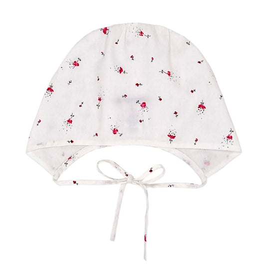 Béguin bébé fille blanc imprimé, taille 6-12 mois, marque Bonpoint - seconde main haut de gamme