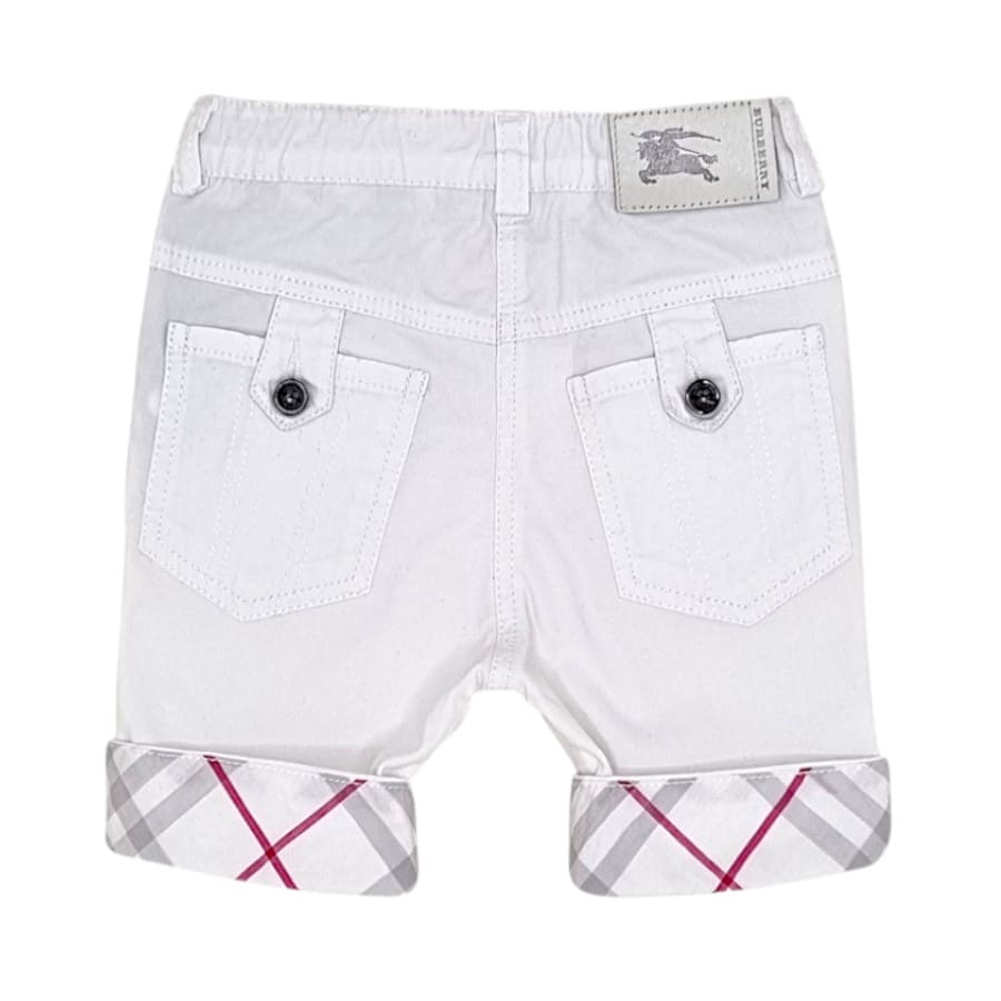 Bermuda blanc BURBERRY bébé fille 6 mois