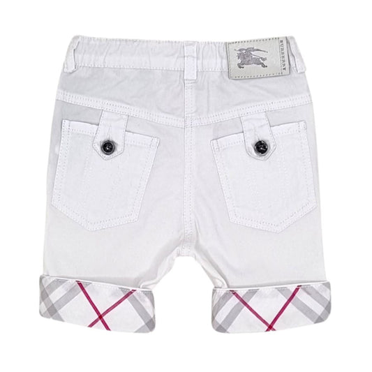 Bermuda blanc BURBERRY bébé fille 6 mois