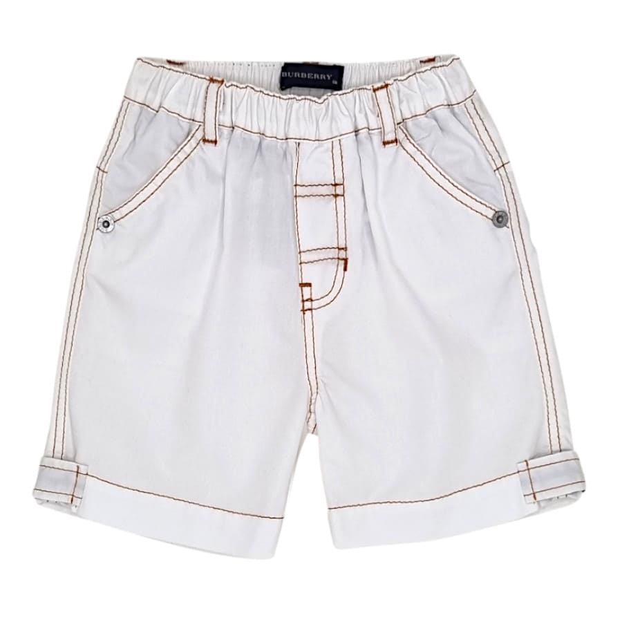 Bermuda blanc bébé garçon Burberry 6 mois d'occasion blanc