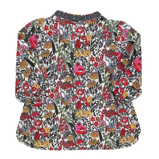 Blouse imprimé Liberty BLEU COMME GRIS bébé fille 12 mois