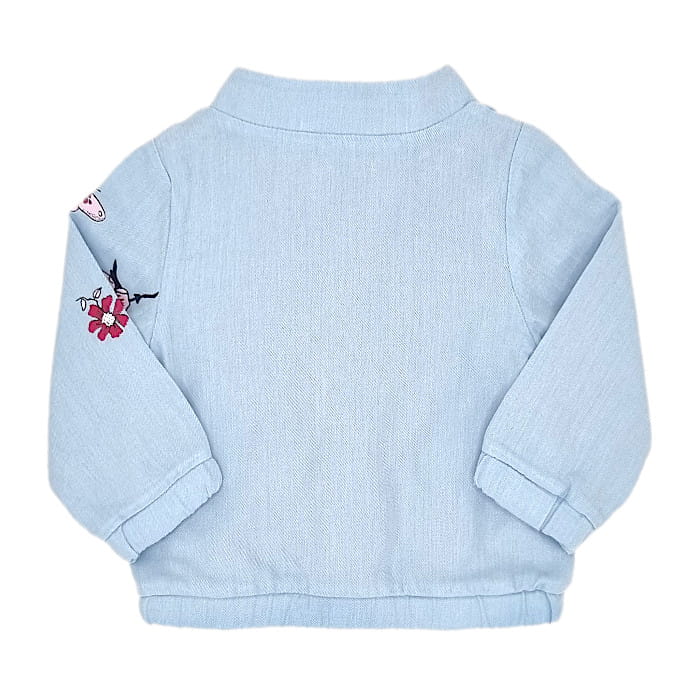 Blouson bébé fille réversible bleu/rose, taille 6 mois, marque IKKS - seconde main premium