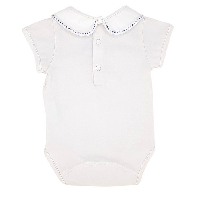 Body bébé garçon blanc lait à col, taille 1 mois, marque Tartine et Chocolat - seconde main haut de gamme