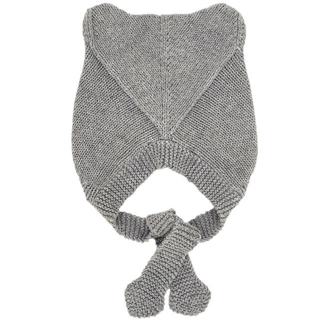 Bonnet bébé garçon grise avec oreilles, taille 6-9 mois, marque Marcel et Léon - seconde main premium