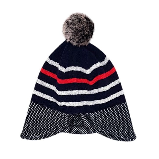 Bonnet bébé garçon bleu marine en coton, taille 1 mois, marque Timberland - seconde main premium