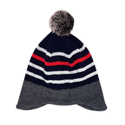 Bonnet bébé garçon bleu marine en coton, taille 1 mois pour bébé fille, marque Timberland - seconde main premium