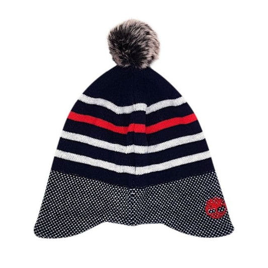 Bonnet rayé à pompon TIMBERLAND bébé garçon 1 mois pour bébé fille