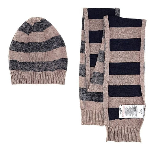 Bonnet et écharpe beige IKKS bébé garçon naissance 1-3 mois