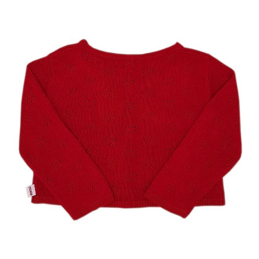 Cardigan bébé fille rouge ESCADA 9 mois à manches longues