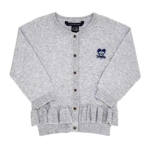 Cardigan bébé fille gris volanté, taille 18 mois, marque Marc Jacobs - seconde main luxe