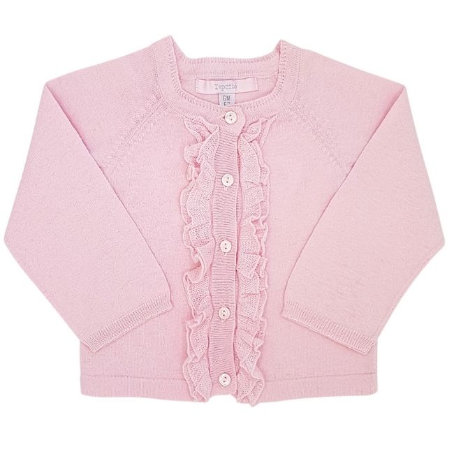Cardigan bébé fille rose à volants, taille 6 mois, marque Repetto - seconde main premium