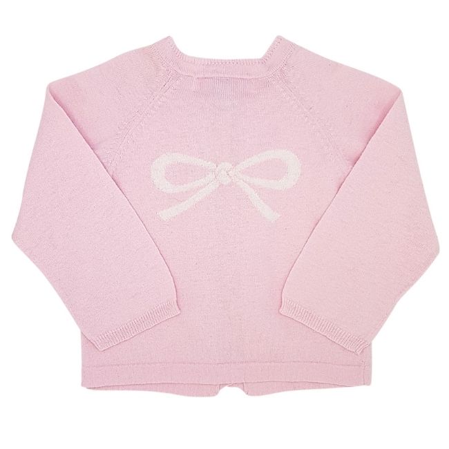 Cardigan REPETTO rose bébé fille 6 mois noeud au dos