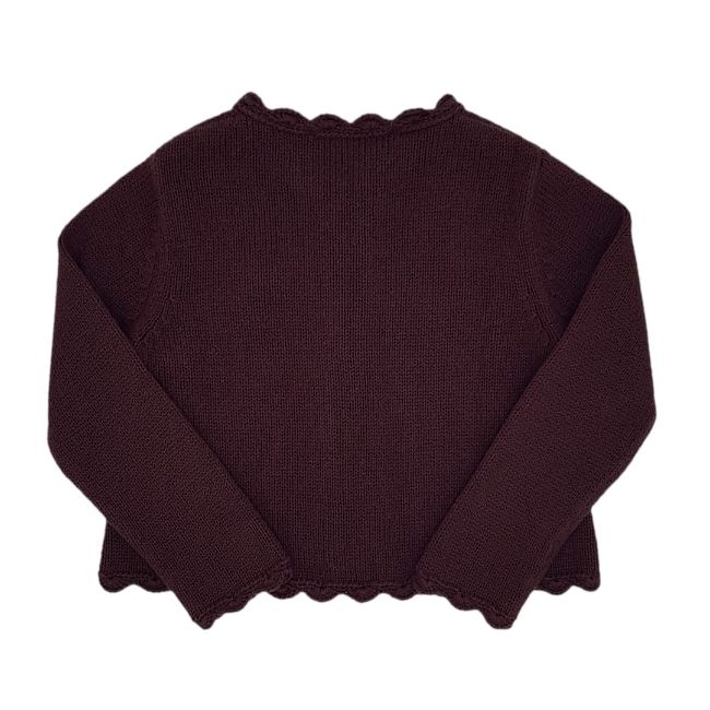 Cardigan bébé fille marron en coton et angora, taille 18 mois, marque Tartine et Chocolat - seconde main haut de gamme