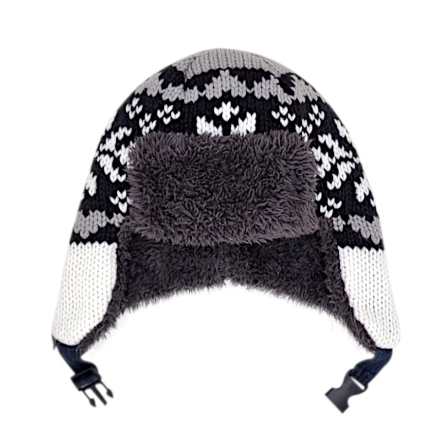Chapka bébé garçon motif jacquard gris/blanc, taille 6-9 mois, marque IKKS - seconde main premium