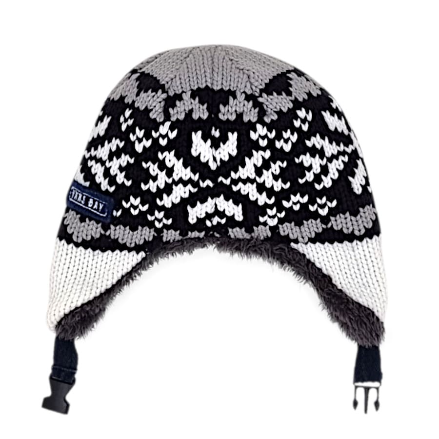 Chapka bébé garçon motif jacquard gris/blanc, taille 6-9 mois, marque IKKS - seconde main premium