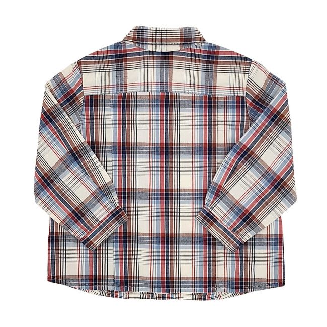 Chemise bébé garçon motif tartan multicolore, taille 12 mois, marque Bonpoint - seconde main haut de gamme