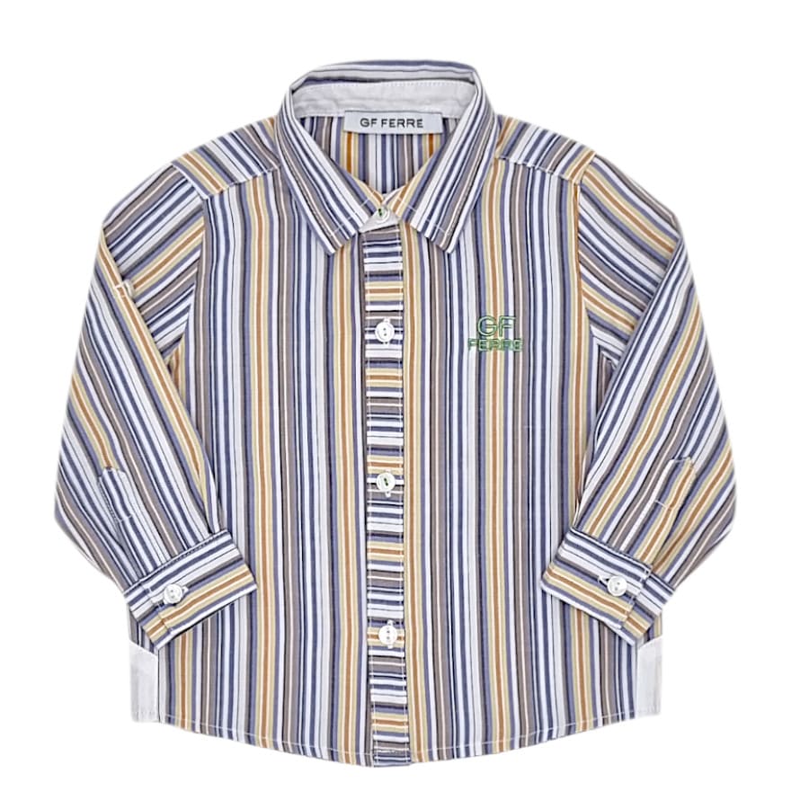 Chemise rayée bébé garçon multicolore, taille 9 mois, marque Gianfranco Ferré - seconde main luxe