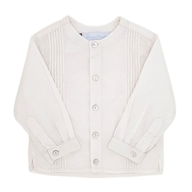 Chemise bébé garçon blanc cassé en coton, taille 18 mois, marque Tartine et Chocolat - seconde main haut de gamme