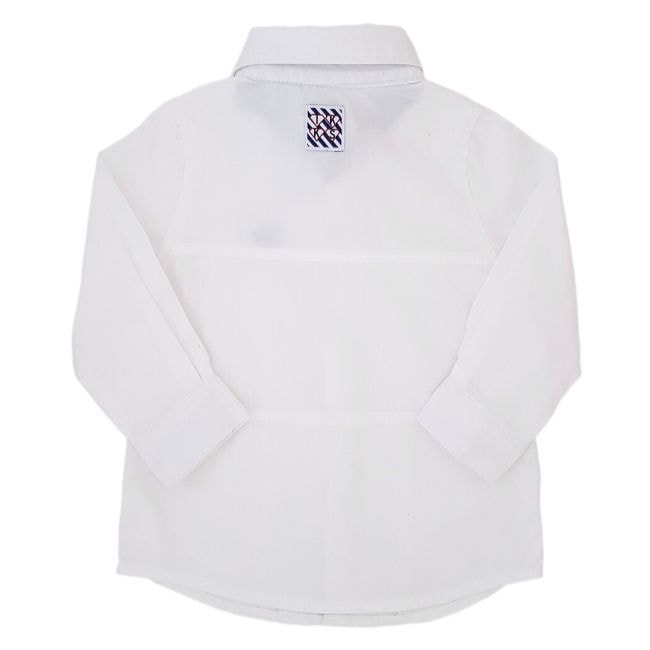 Chemise bébé garçon blanc en coton, taille 6 mois, marque IKKS - seconde main premium