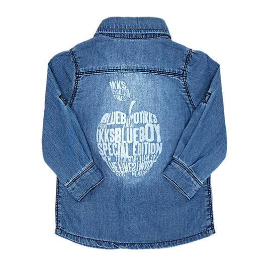 Chemise bleue IKKS bébé garçon 6 mois