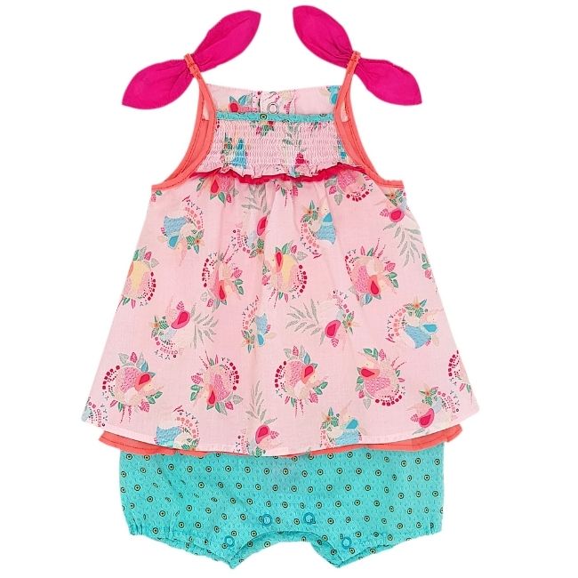 Vêtement bébé luxe KENZO KIDS d'occasion - Combinaison été bébé fille 3 mois motif éléphant