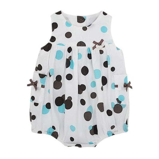 Combinaison bébé fille blanche à pois, taille 3 mois, marque Tartine et Chocolat - seconde main haut de gamme