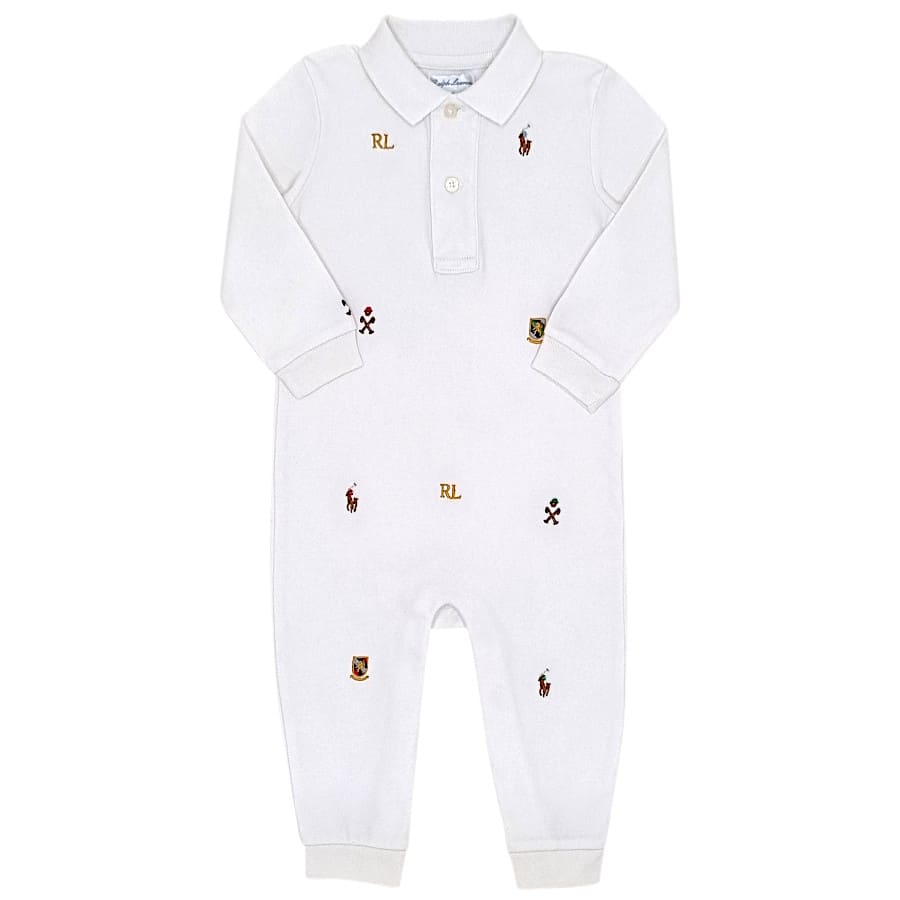 Combinaison RALPH LAUREN bébé garçon d'occasion 12 mois blanche