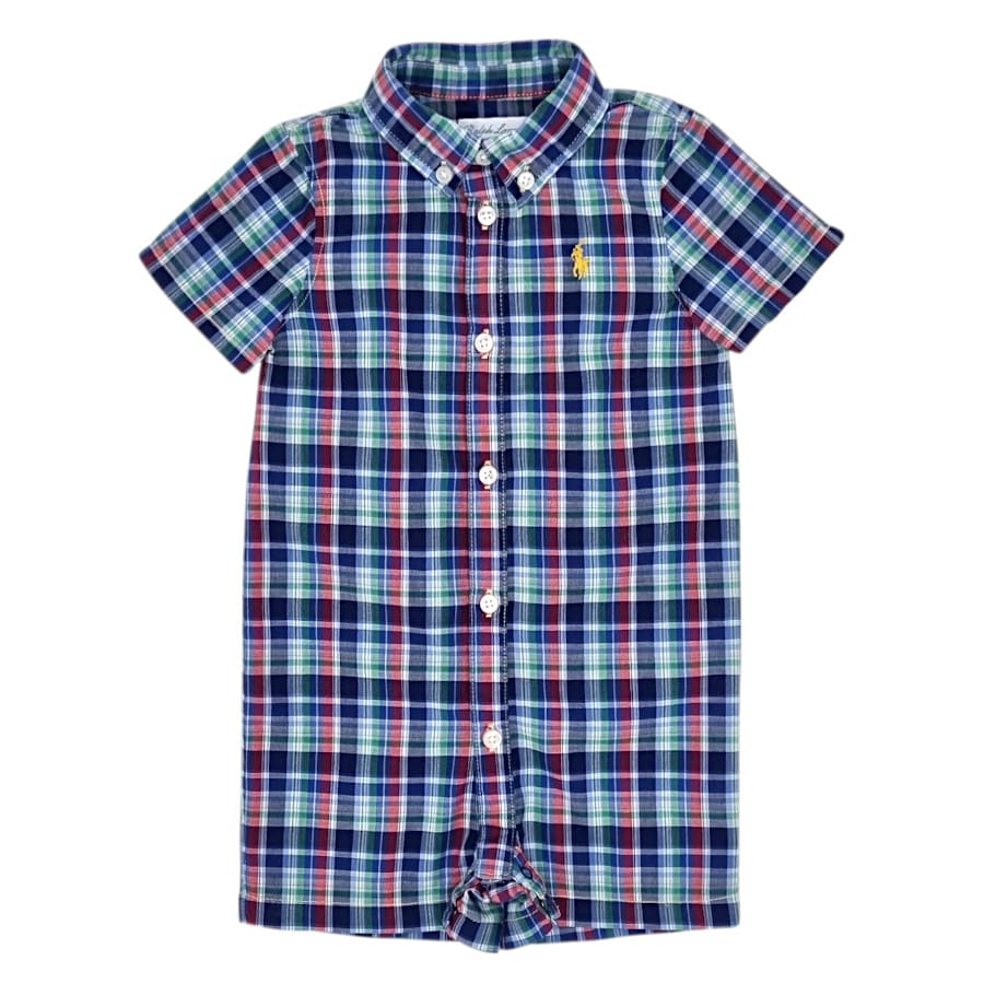 Combinaison bébé garçon RALPH LAUREN d'occasion 6 mois à carreaux