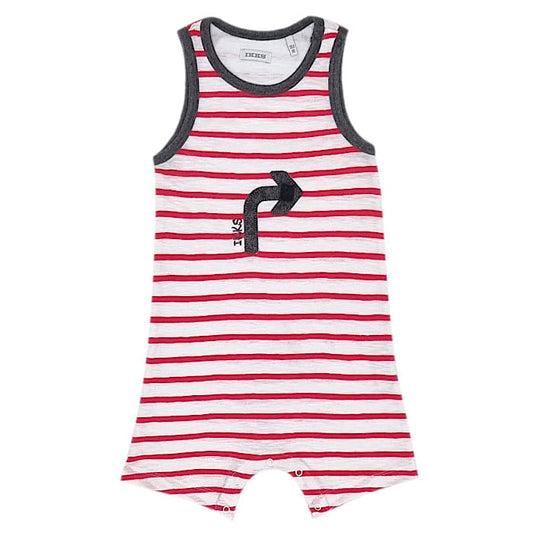 Combinaison rayée bébé garçon rouge/blanc, taille 18 mois, marque IKKS - seconde main premium