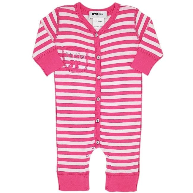 Combinaison rayée bébé fille rose/blanc, taille 3 mois, marque Sonia Rykiel - seconde main luxe