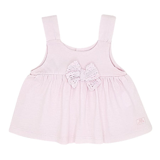 Top bébé fille rose à nœud, taille 6 mois, marque Lili Gaufrette - seconde main premium