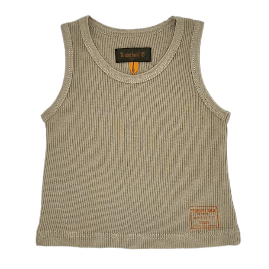 Débardeur bébé garçon kaki en jersey côtelé, taille 9 mois, marque Timberland - seconde main premium