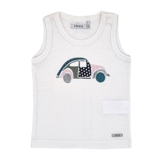 Débardeur bébé garçon blanc, taille 12 mois, marque IKKS - seconde main premium
