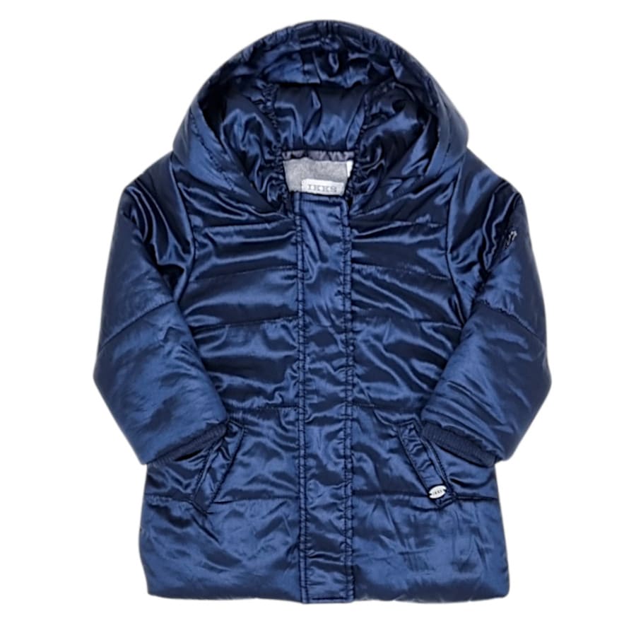Doudoune bleu foncé mois IKKS bébé fille Seconde main – Chou
