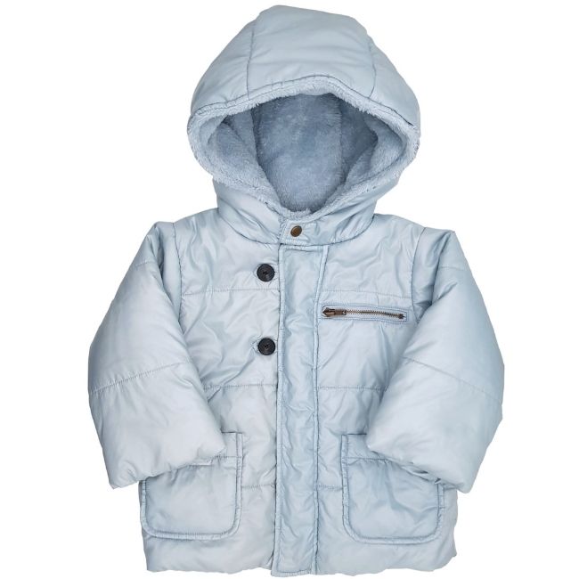 Vêtement bébé garçon fashion d'occasion - Marque mode bebe MARCEL ET LEON - Doudoune bébé garçon 12 mois à capuche