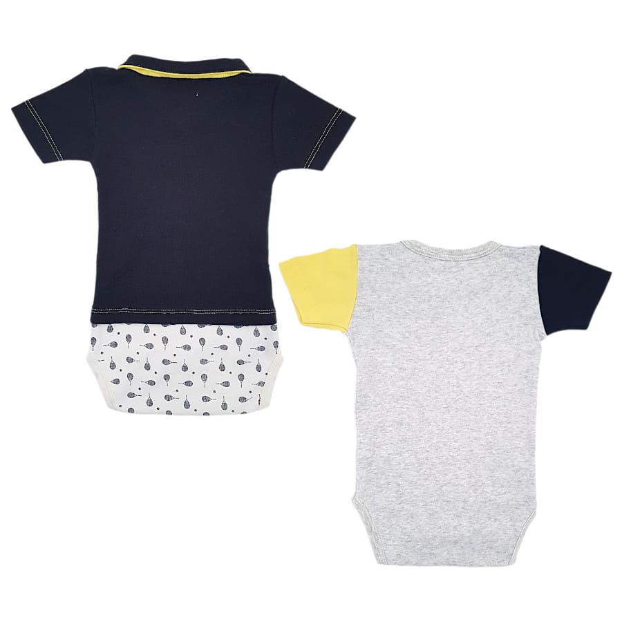 2 bodies manches courtes bébé garçon IKKS 6 mois