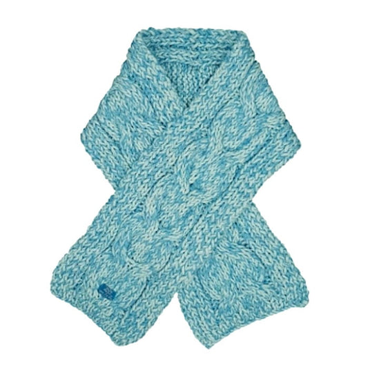 Echarpe bébé fille turquoise à torsades, taille 0-3 mois, marque Lili Gaufrette - seconde main premium
