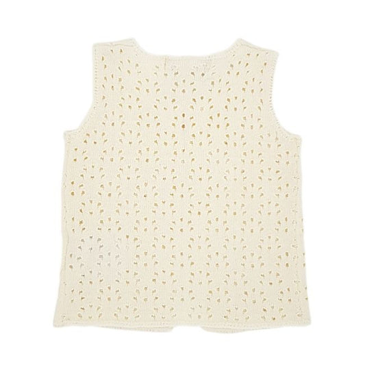 Gilet sans manches bébé fille jaune BLEU COMME GRIS 3 mois maille ajourée